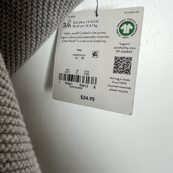 NWT 3M Organic Little Planet Button Up Outfit - Picture 4 of 4